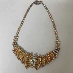 Gold Crystal Statement Necklace - Women Jewelry